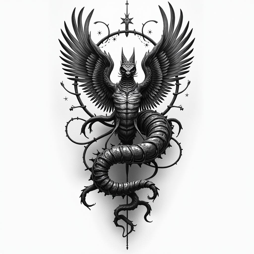 Narwin, Scorpio, Navotas Cityhigly detailed tattoo - Variation 6