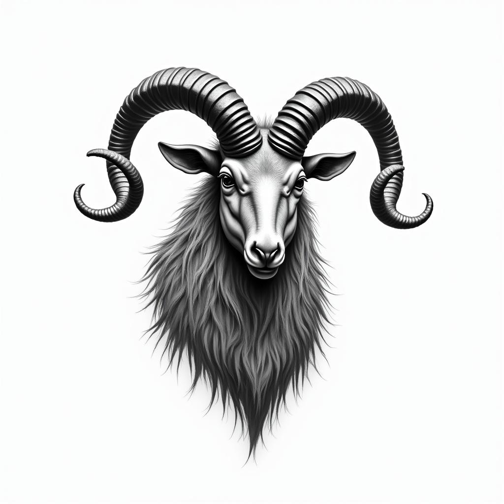 Capricornhigly detailed tattoo - Variation 5