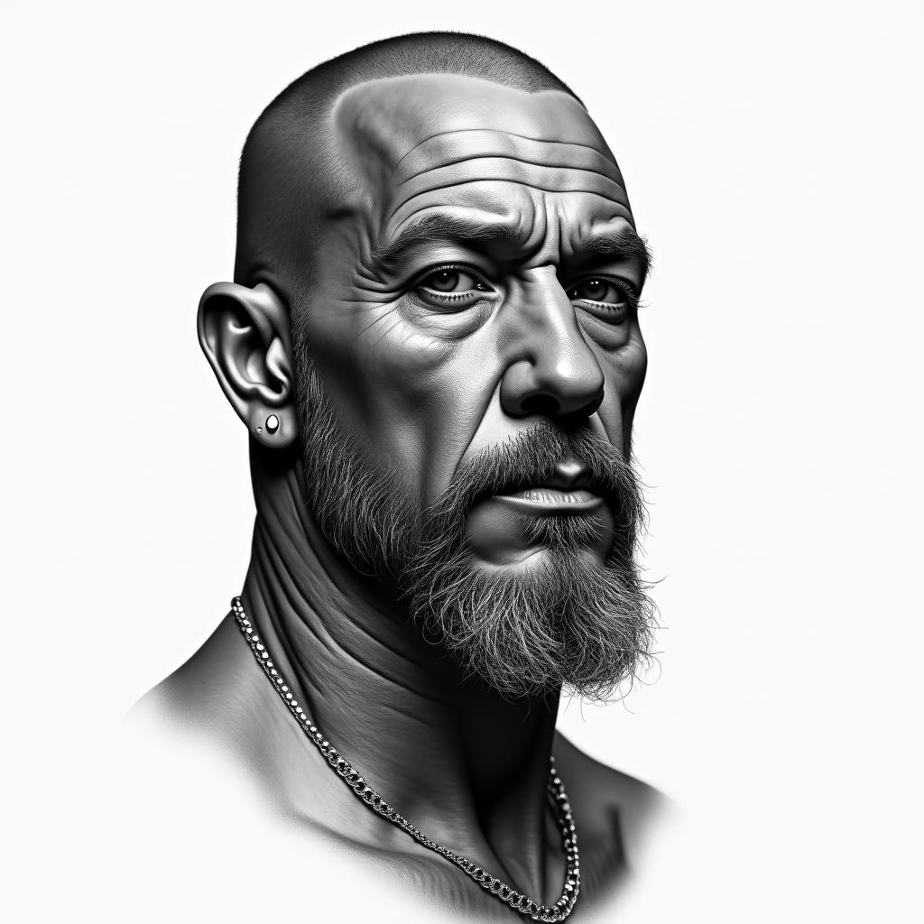 Gangsta old-school realismin realism tattoo style, featuring a highly detailed, lifelike, capturing every detail, photorealistic, ultra realistic, intricate shading, smooth and sharp,   - Variation 4