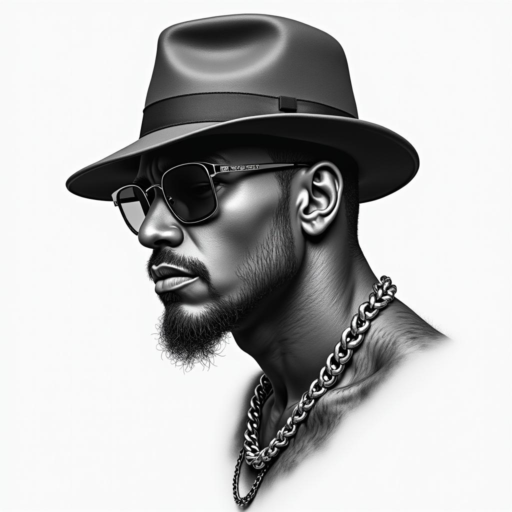 Gangsta old-school realismin realism tattoo style, featuring a highly detailed, lifelike, capturing every detail, photorealistic, ultra realistic, intricate shading, smooth and sharp,   - Variation 2