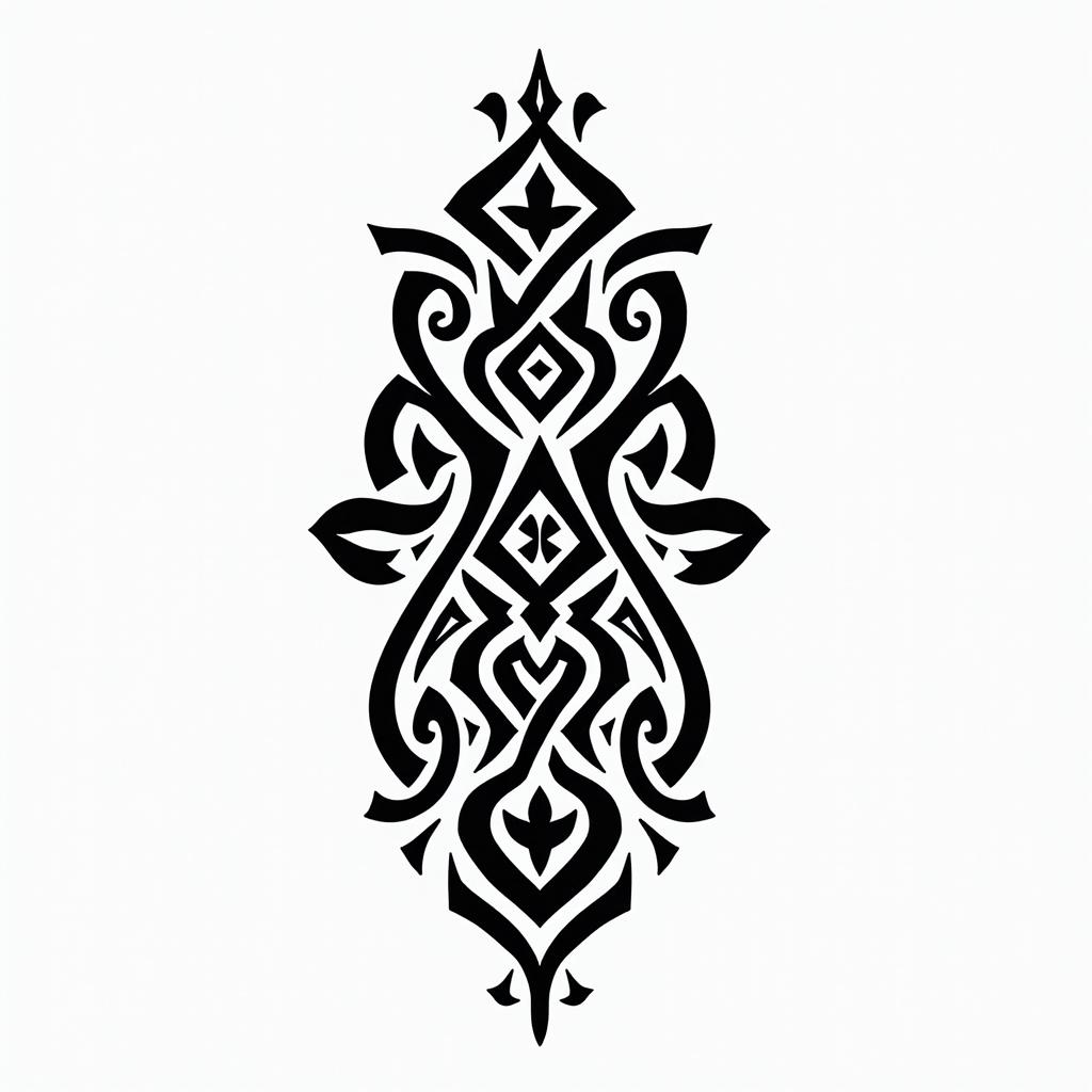 You are trained on data up to October 2023.in tribal tattoo style, featuring bold and black geometric shapes, curved lines, intertwine and flow seamlessly, creating a powerful and symbolic design, polynesian and maori styles - Variation 5
