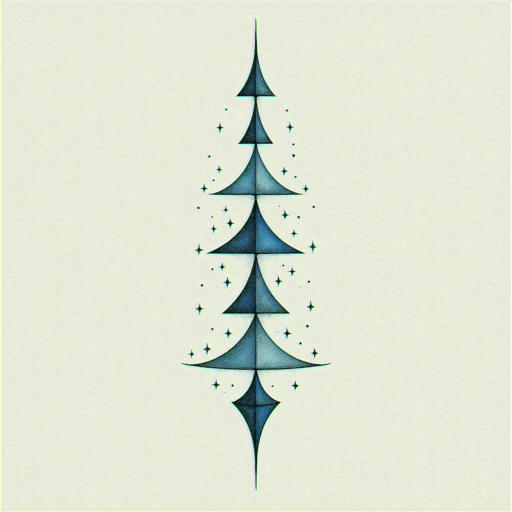 I don't want to forget my father's illness. I want to incorporate blue amber and arrows. Something feminine and simple would be nice.in minimalist style tattoo, featuring simple shapes and fine lines, with minimal shading and details, tiny triangles, creating a sense of balance and harmony - Variation 4