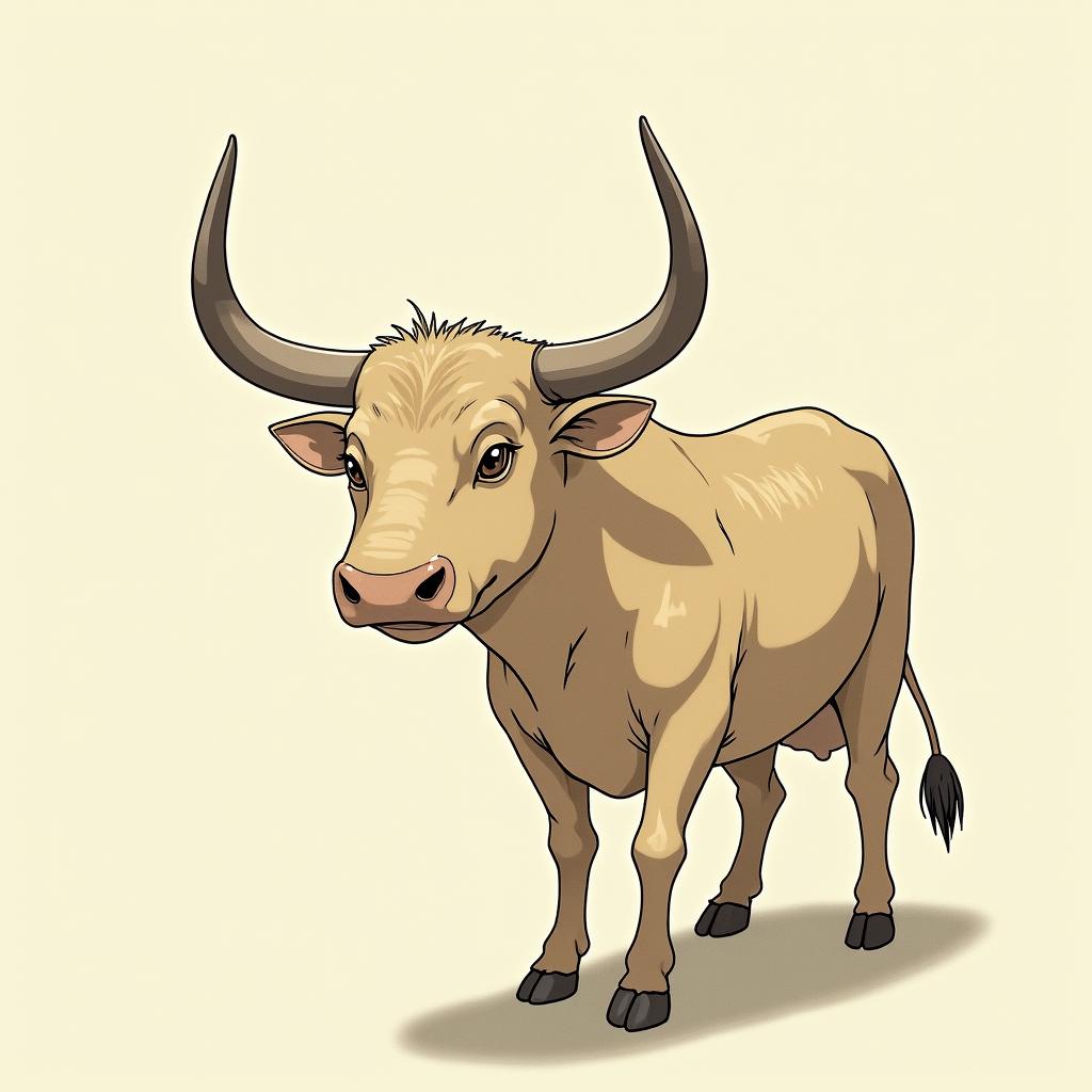 BullGhibli, Studio Ghibli aesthetic, hand-drawn anime style, retro nostalgic atmosphere, retro soft pastel color palette with earthy tones, retro Japanese cinematic shot, yellow tint effect, bald character, smooth surface, anime shadow 90's anime style - Variation 2