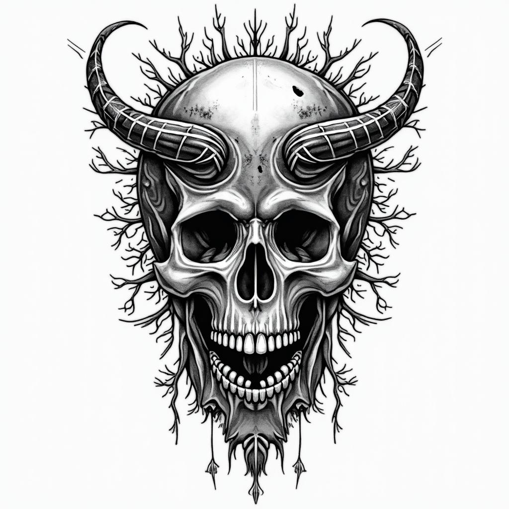 Dead Timein authentic tattoo style, incorporating traditional modifications, bold black outlines, solid color fills, featuring classic authentic elements - Variation 4