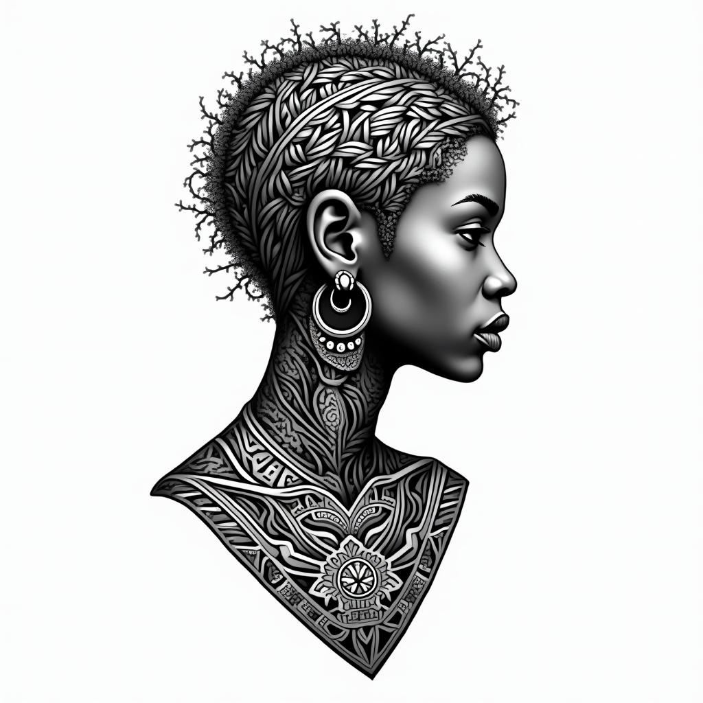 I am 23 years old, I come from Guinea-Bissau, my astrological sign is Scorpio, I would like something that reflects a bit of my country.in authentic tattoo style, incorporating traditional modifications, bold black outlines, solid color fills, featuring classic authentic elements