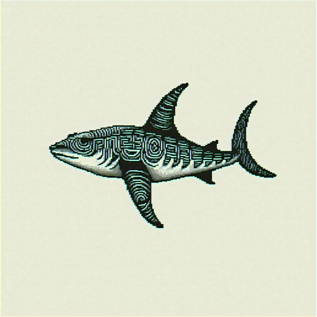 Manta ray, bold, Mayan calendarin 8-bit tattoo style, minimalistic pixel style tattoo, pixel art with simplified shapes and retro gaming visuals, inspired by 8-bit pixel based detailing - Variation 3