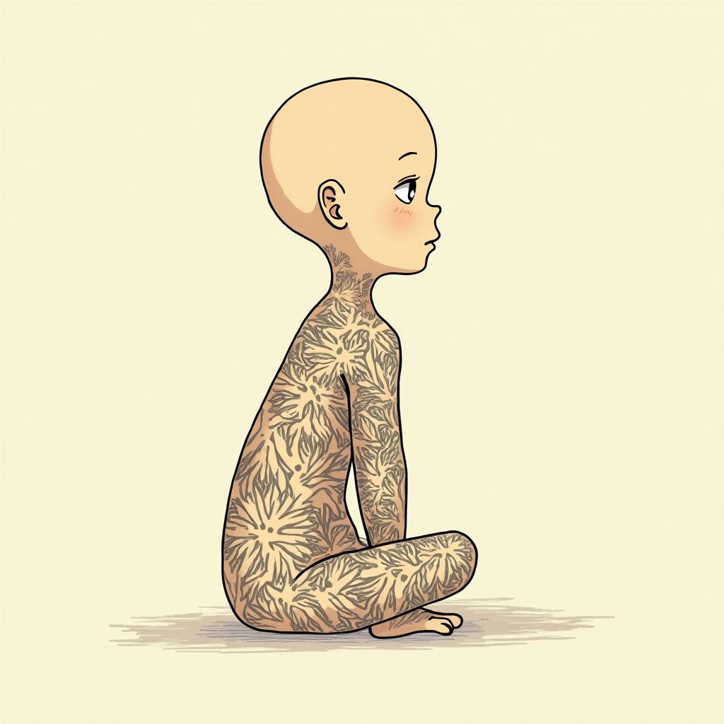 February 7, AquariusGhibli, Studio Ghibli aesthetic, hand-drawn anime style, retro nostalgic atmosphere, retro soft pastel color palette with earthy tones, retro Japanese cinematic shot, yellow tint effect, bald character, smooth surface, anime shadow 90's anime style - Variation 3