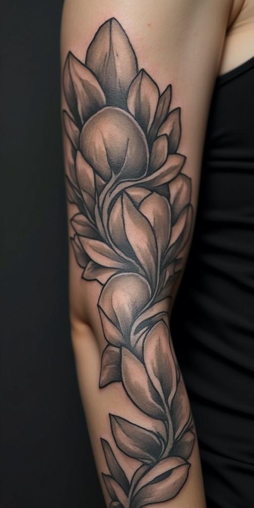 Sydney, Aquarius, momin realism tattoo style, featuring a highly detailed, lifelike, capturing every detail, photorealistic, ultra realistic, intricate shading, smooth and sharp, - Variation 3