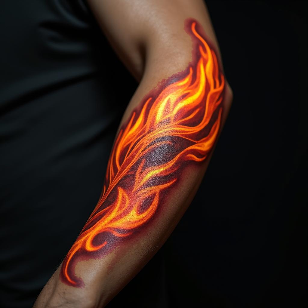 Flame Design tattoo example 5
