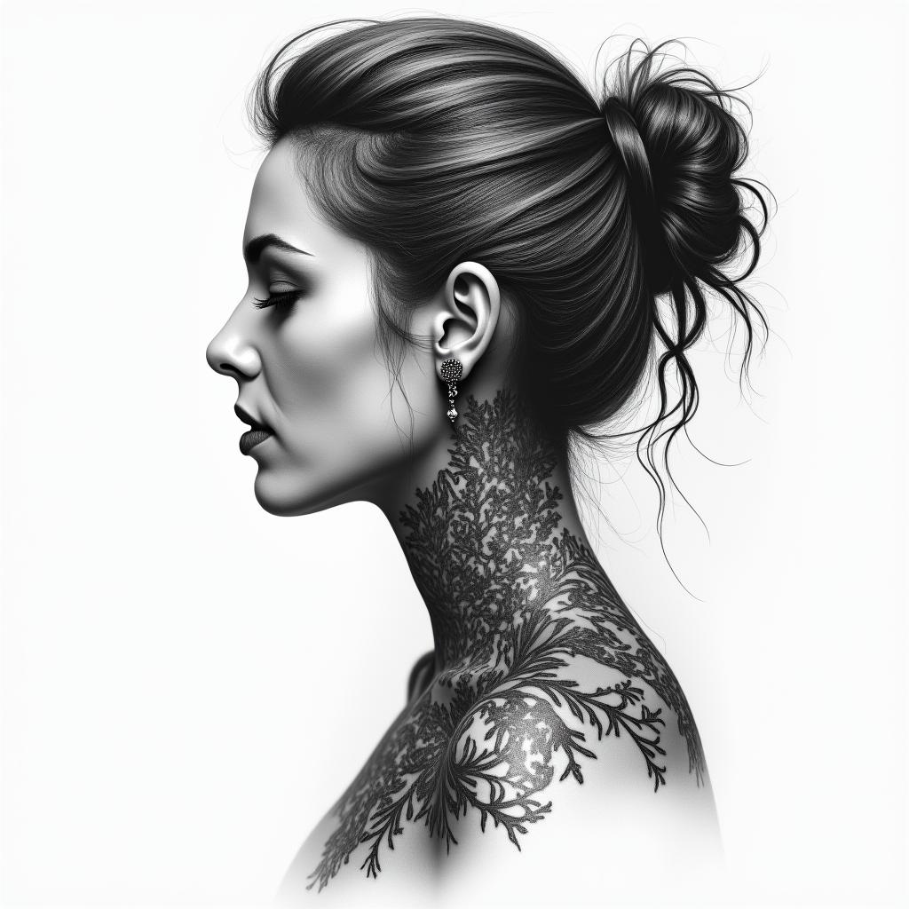 single motherhigly detailed tattoo - Variation 7