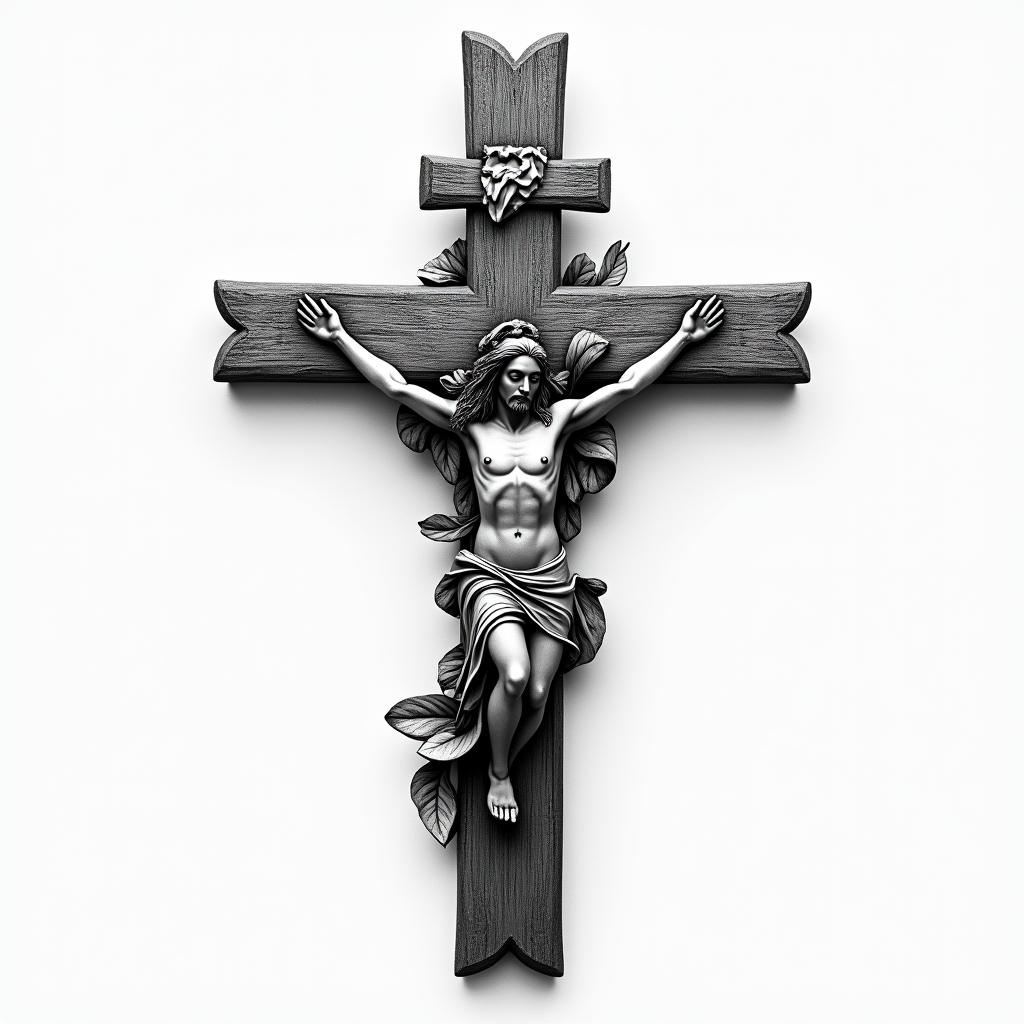 Christan, cross, goodhigly detailed tattoo - Variation 4
