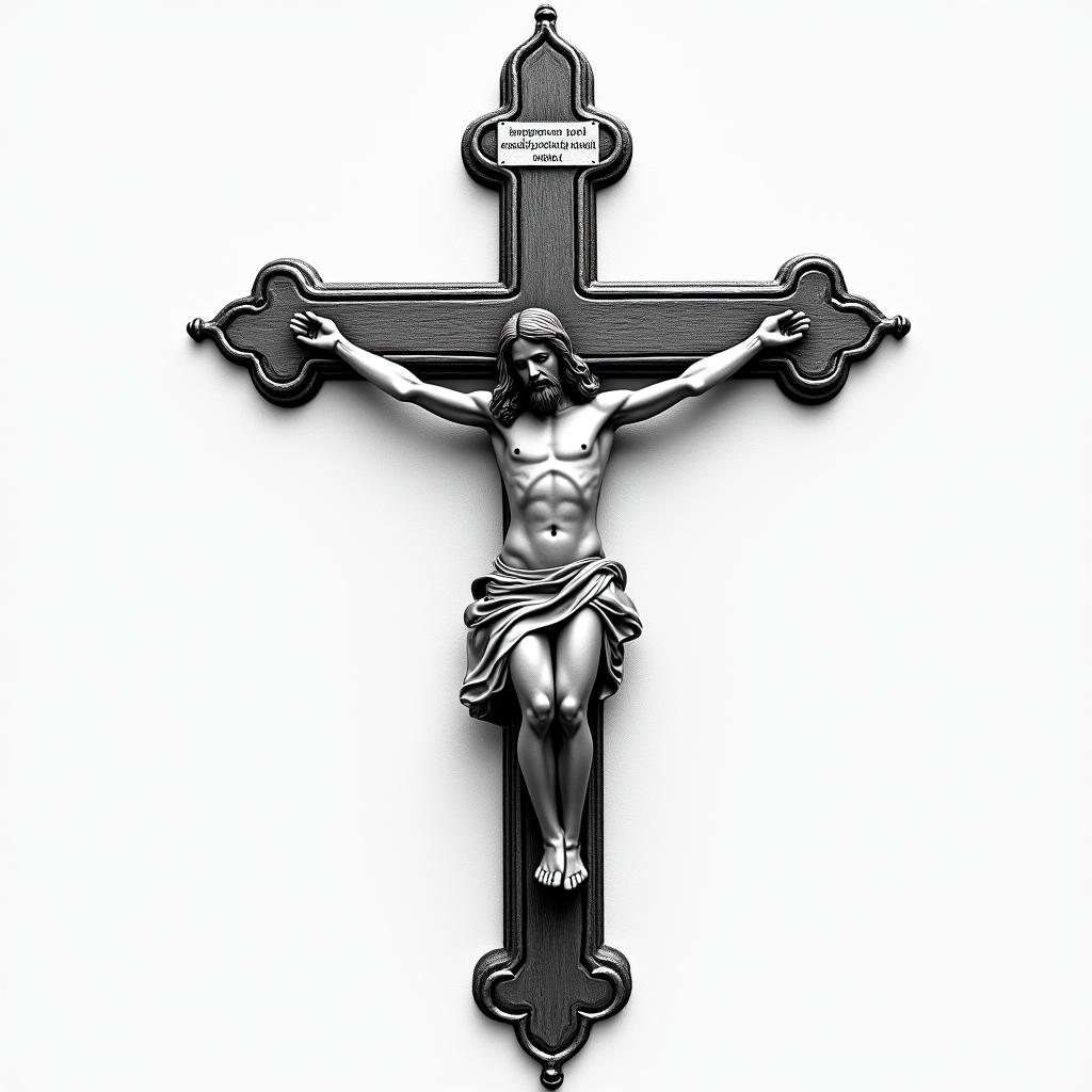 Christan, cross, god, detailedhigly detailed tattoo