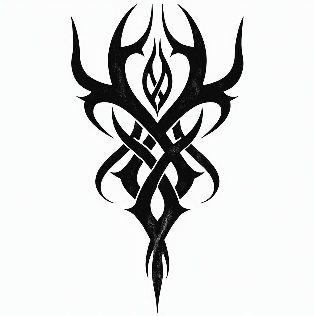 Thorns, entangled.in tribal tattoo style, featuring bold and black geometric shapes, curved lines, intertwine and flow seamlessly, creating a powerful and symbolic design, polynesian and maori styles