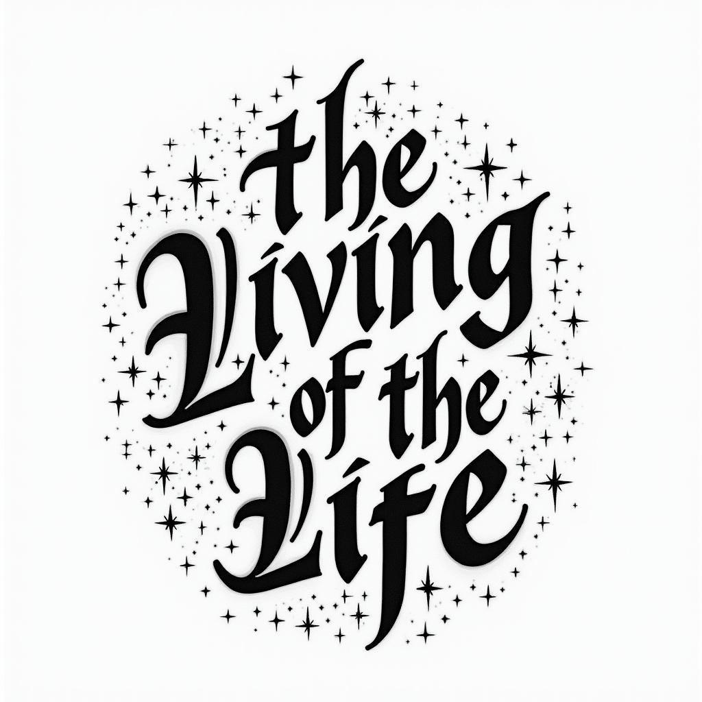 living in the moment, detached from th bothers of life. the floating worldtext-based tattoo, gothic font ultra-realistic, perfectly placed, high-quality font design, photo-realistic shading, 8k, high quality, finely detailed typography - Variation 4