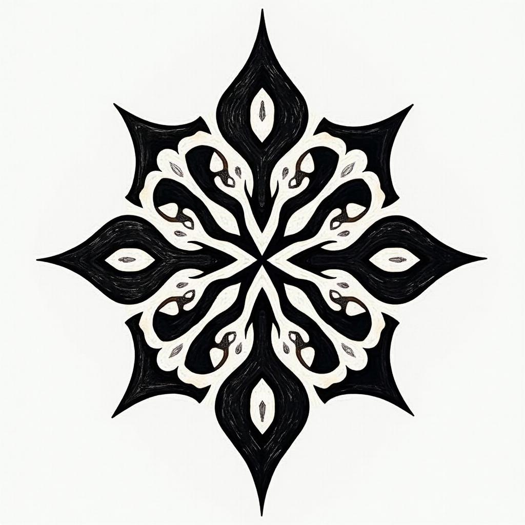 Wood, burning,in tribal tattoo style, featuring bold and black geometric shapes, curved lines, intertwine and flow seamlessly, creating a powerful and symbolic design, polynesian and maori styles - Variation 2