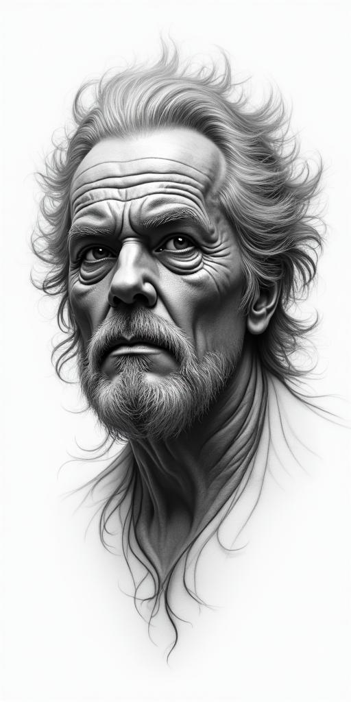 Ogumin realism tattoo style, featuring a highly detailed, lifelike, capturing every detail, photorealistic, ultra realistic, intricate shading, smooth and sharp, - Variation 3