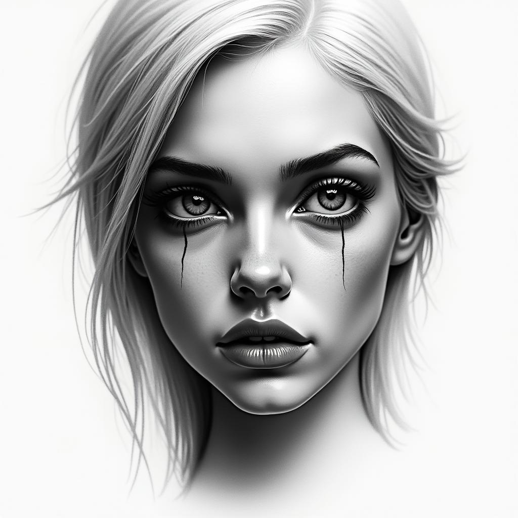 Facein realism tattoo style, featuring a highly detailed, lifelike, capturing every detail, photorealistic, ultra realistic, intricate shading, smooth and sharp, - Variation 3