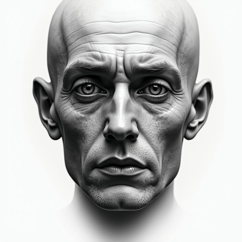 Facein realism tattoo style, featuring a highly detailed, lifelike, capturing every detail, photorealistic, ultra realistic, intricate shading, smooth and sharp, - Variation 4