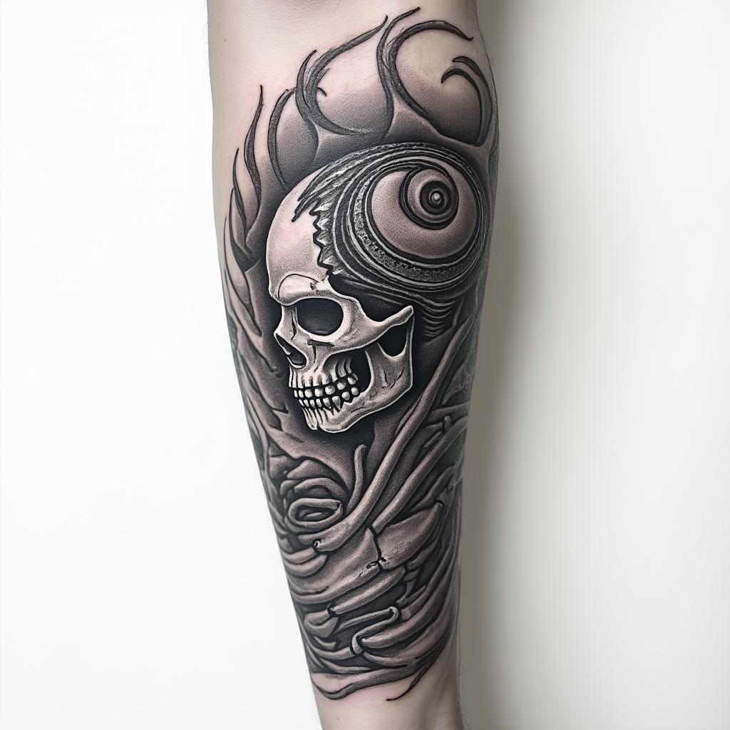 Mechanical sleevehigly detailed tattoo - Variation 2