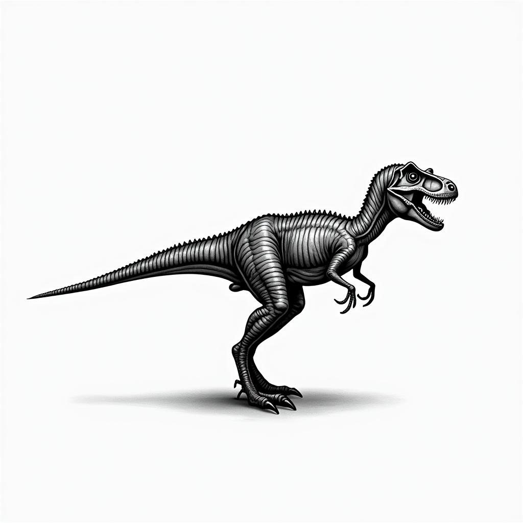 Velociraptorminimalist text-based tattoo, Monospace font ultra-realistic, perfectly placed, high-quality font design, photo-realistic shading, 8k, high quality, finely detailed typograph - Variation 2