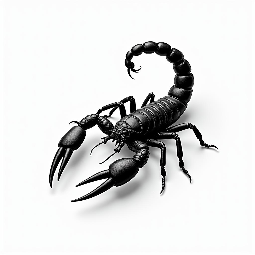 Scorpion with sharp, detailed clawsin elegant cursive calligraphy style 2d tattoo, decorate with roses, featuring a smooth and flowing handwritten script with slightly thickened strokes for a luxurious and bold appearance, heart symbol between names, sleek and glossy black text with shadowing, minimalist matte white background, clean and sharp edges, illuminated with soft lighting, romantic, 8k, high-quality textures with refined typography - Variation 2