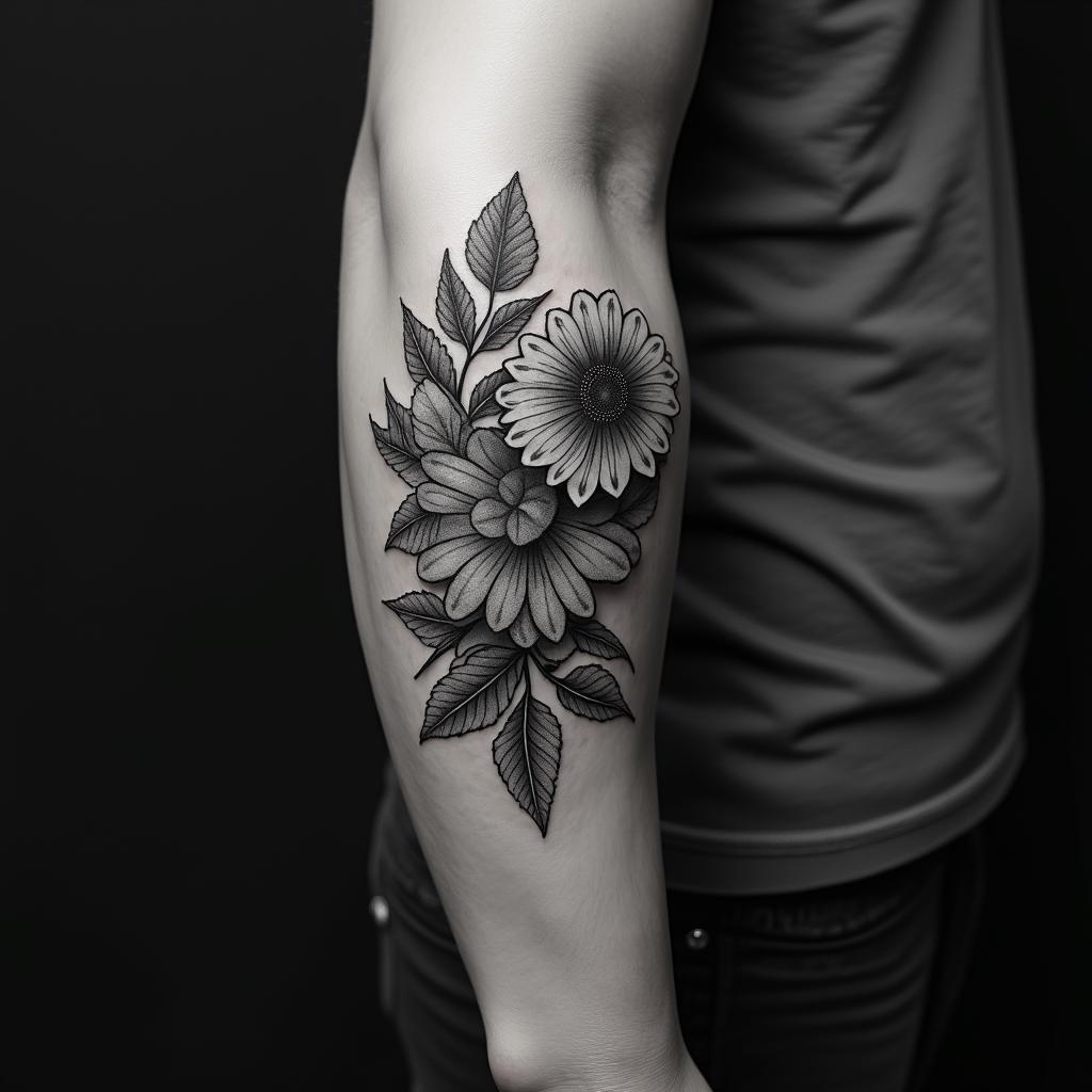 Amandain realism tattoo style, featuring a highly detailed, lifelike, capturing every detail, photorealistic, ultra realistic, intricate shading, smooth and sharp, - Variation 3