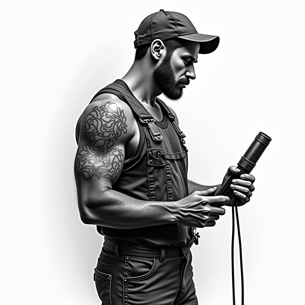 Electricianhigly detailed tattoo - Variation 4