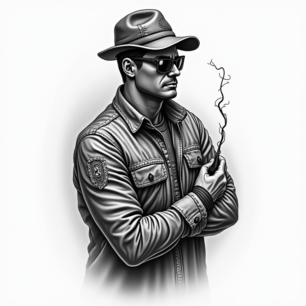 Electricianhigly detailed tattoo - Variation 2