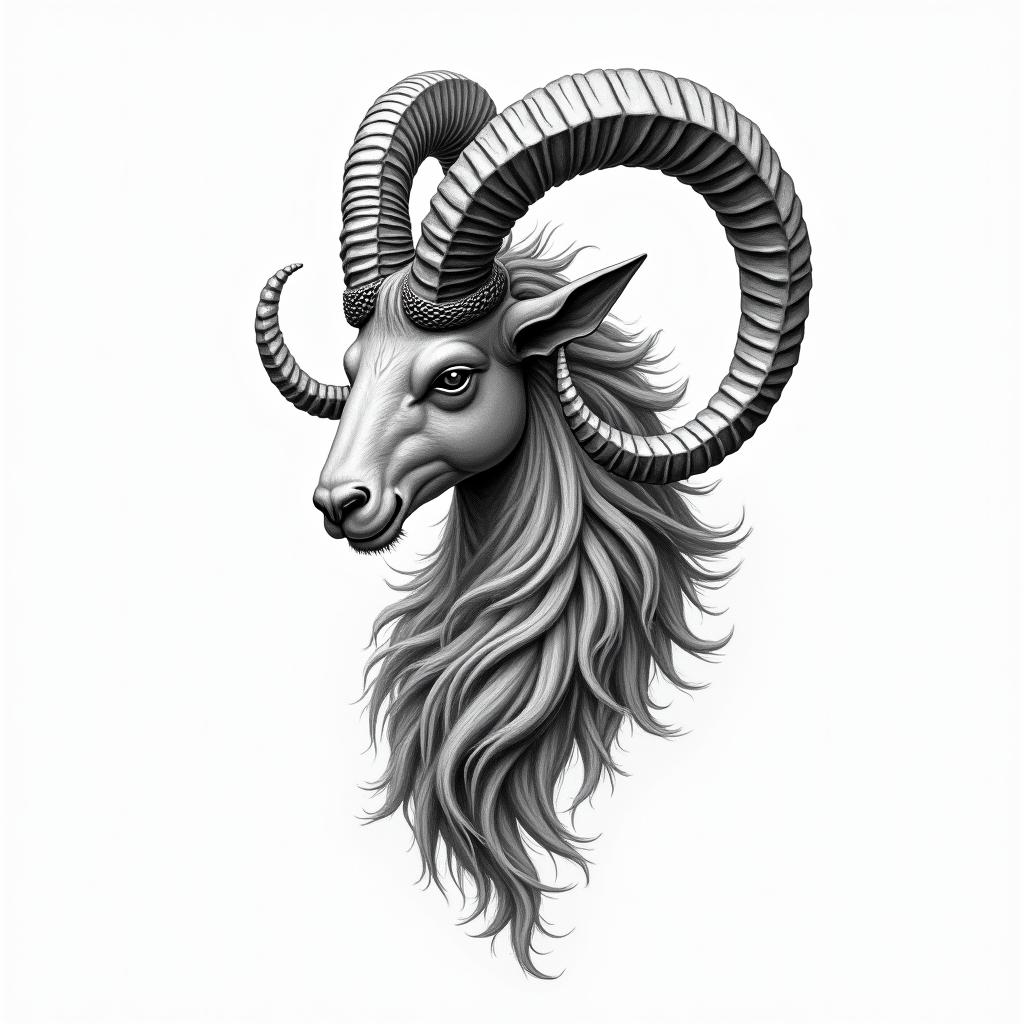 Capricornhigly detailed tattoo