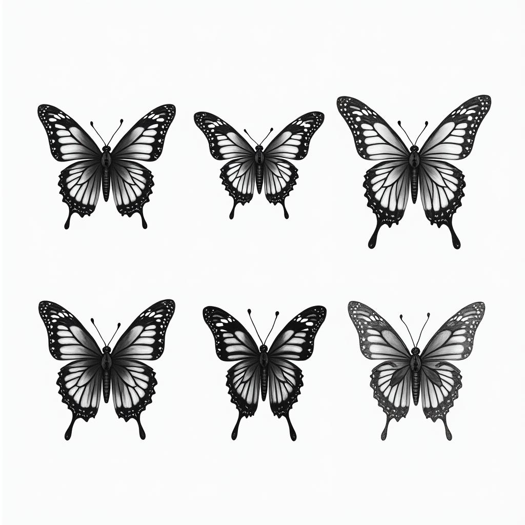 THE NAMES CAITLYN WITH BUTTERFLIES, SHAYLYNNE WITH DRAGON FLIES, CALLIE WITH FIREFLIES, CARSON WITH HORSEFLIEShigly detailed tattoo - Variation 2