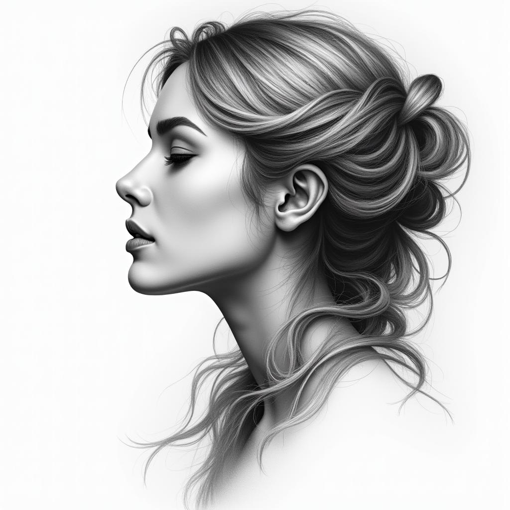 Feminine, pisces energyin realism tattoo style, featuring a highly detailed, lifelike, capturing every detail, photorealistic, ultra realistic, intricate shading, smooth and sharp,   - Variation 4