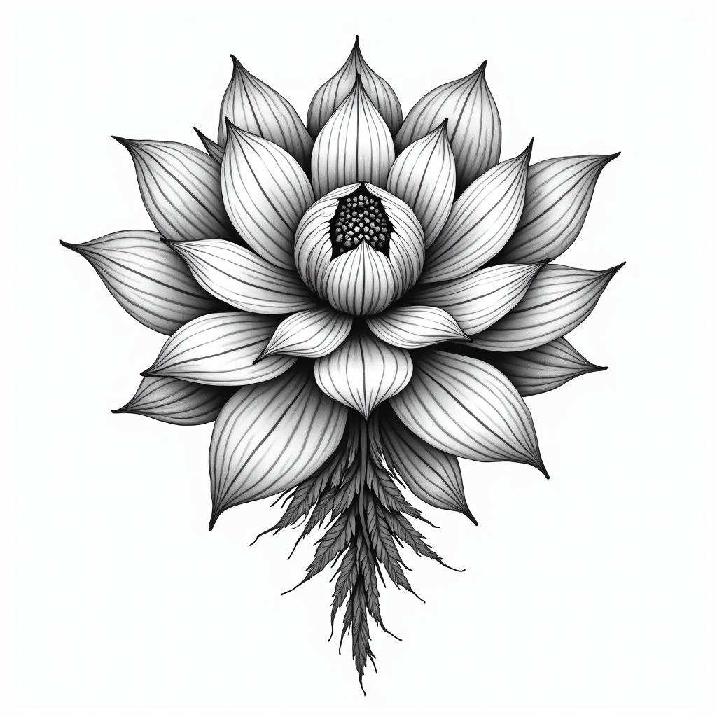 Names in an infinite symbol, Patricia, Camila, lotus flower.in bohemian style tattoo, 8k - Variation 7