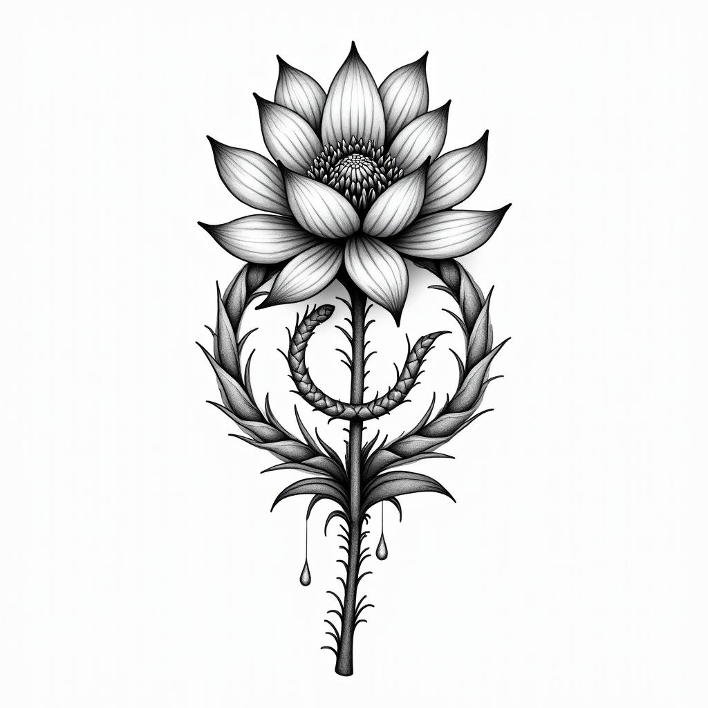 Names in an infinite symbol, Patricia, Camila, lotus flower.in bohemian style tattoo, 8k - Variation 5
