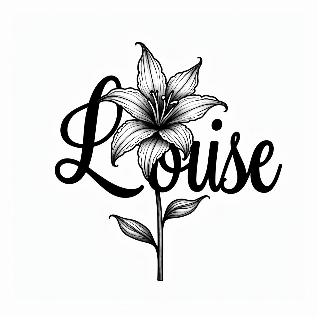Word Script tattoo design