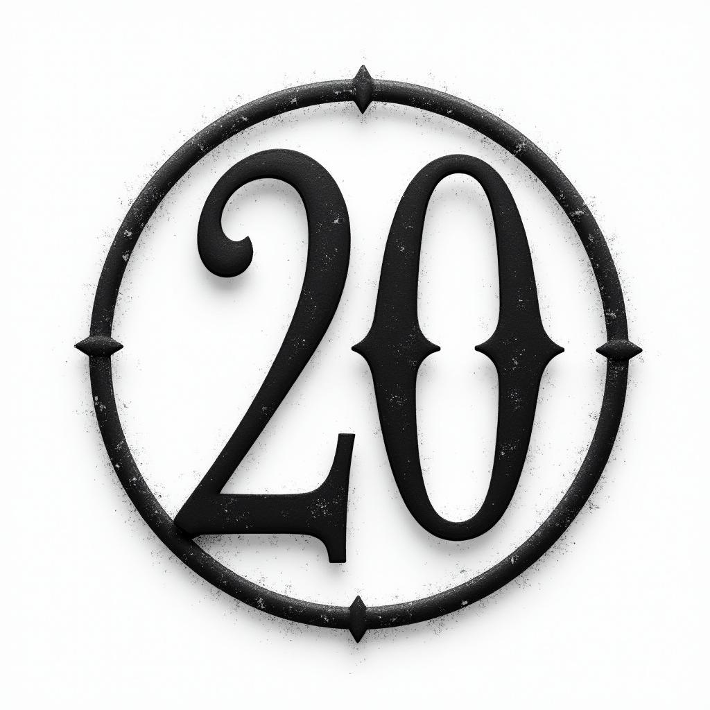 Matchbox 20 circle. Lettering around the 20text-based tattoo, gothic font ultra-realistic, perfectly placed, high-quality font design, photo-realistic shading, 8k, high quality, finely detailed typography - Variation 2