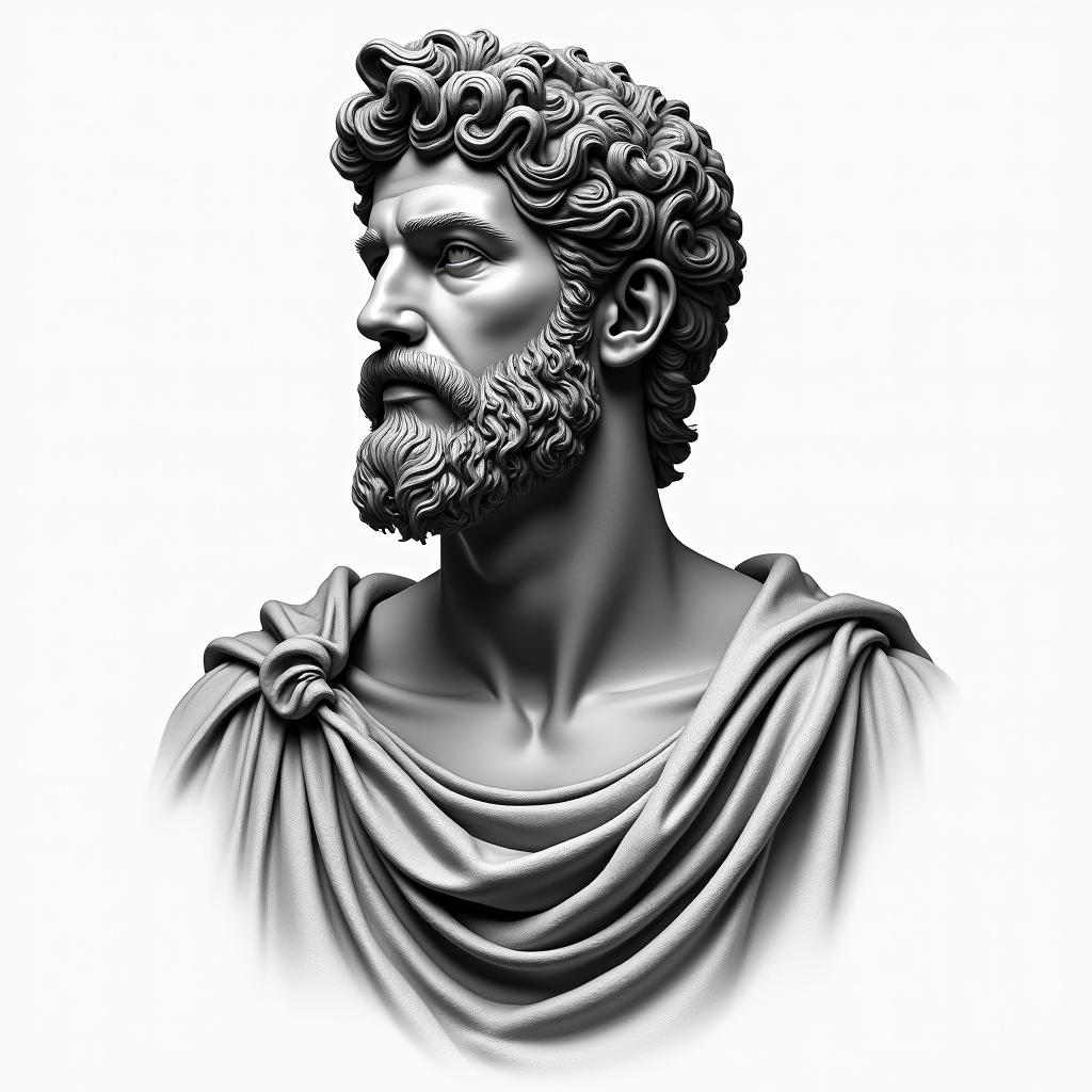 Roman god veni vidi viciin realism tattoo style, featuring a highly detailed, lifelike, capturing every detail, photorealistic, ultra realistic, intricate shading, smooth and sharp,