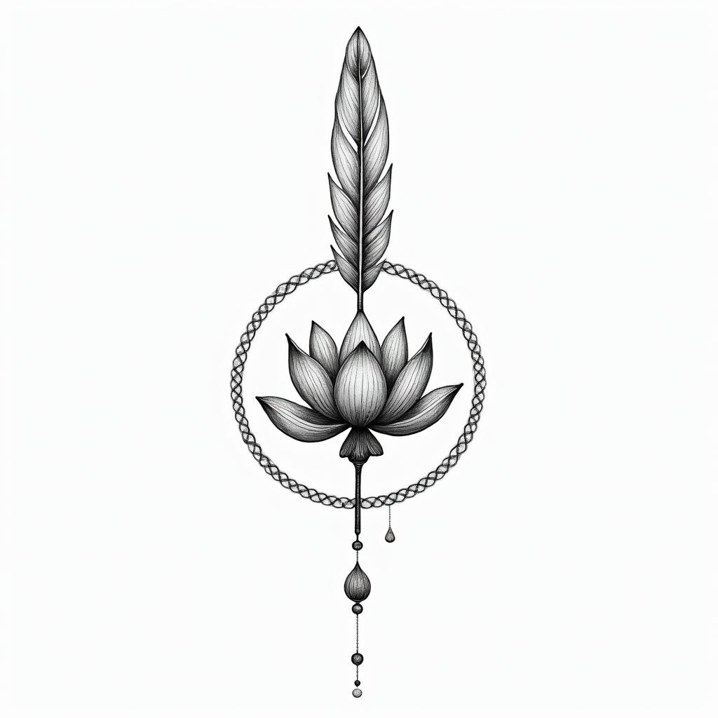 Feather tattoo design