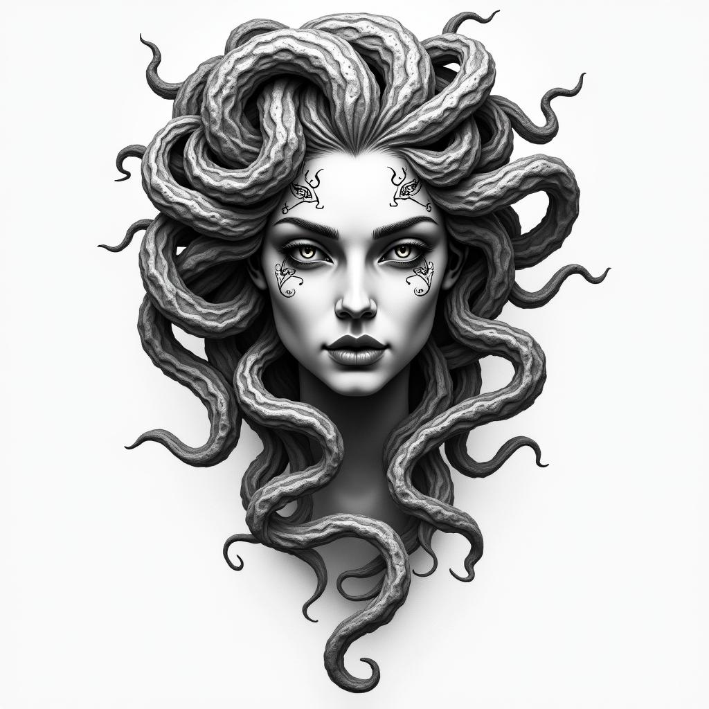 medusahigly detailed tattoo - Variation 13