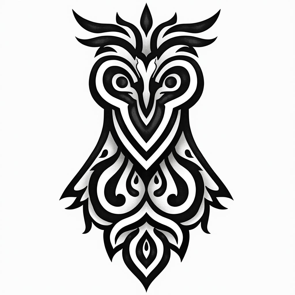 American Soldier, aquarius, feb 10, 1994in tribal tattoo style, featuring bold and black geometric shapes, curved lines, intertwine and flow seamlessly, creating a powerful and symbolic design, polynesian and maori styles - Variation 5