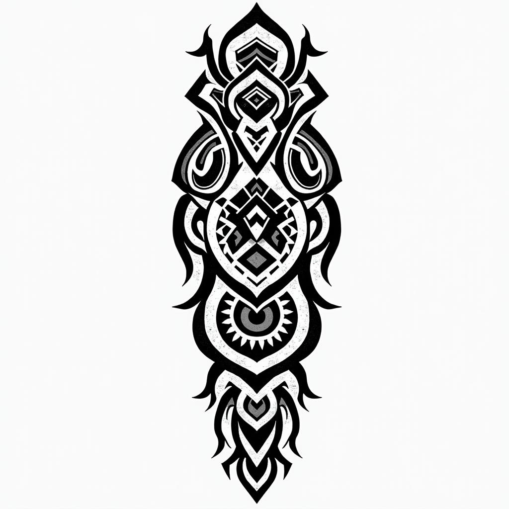 American Soldier, aquarius, feb 10, 1994in tribal tattoo style, featuring bold and black geometric shapes, curved lines, intertwine and flow seamlessly, creating a powerful and symbolic design, polynesian and maori styles - Variation 6