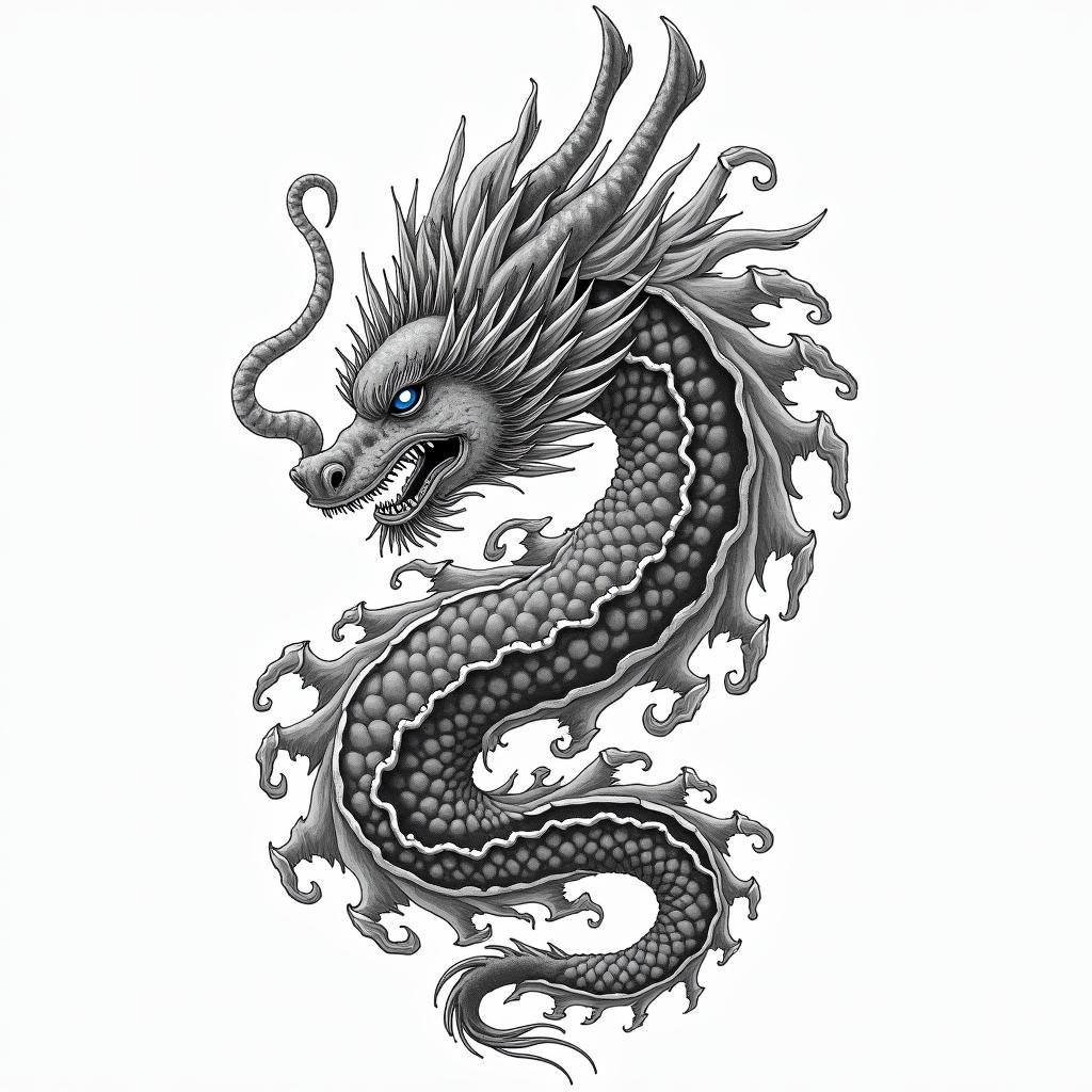 Japanese, meaning family, strengthin japanese style tattoo, detailed tattoo, traditional japanese culture tattoo, mythology, 8k - Variation 2
