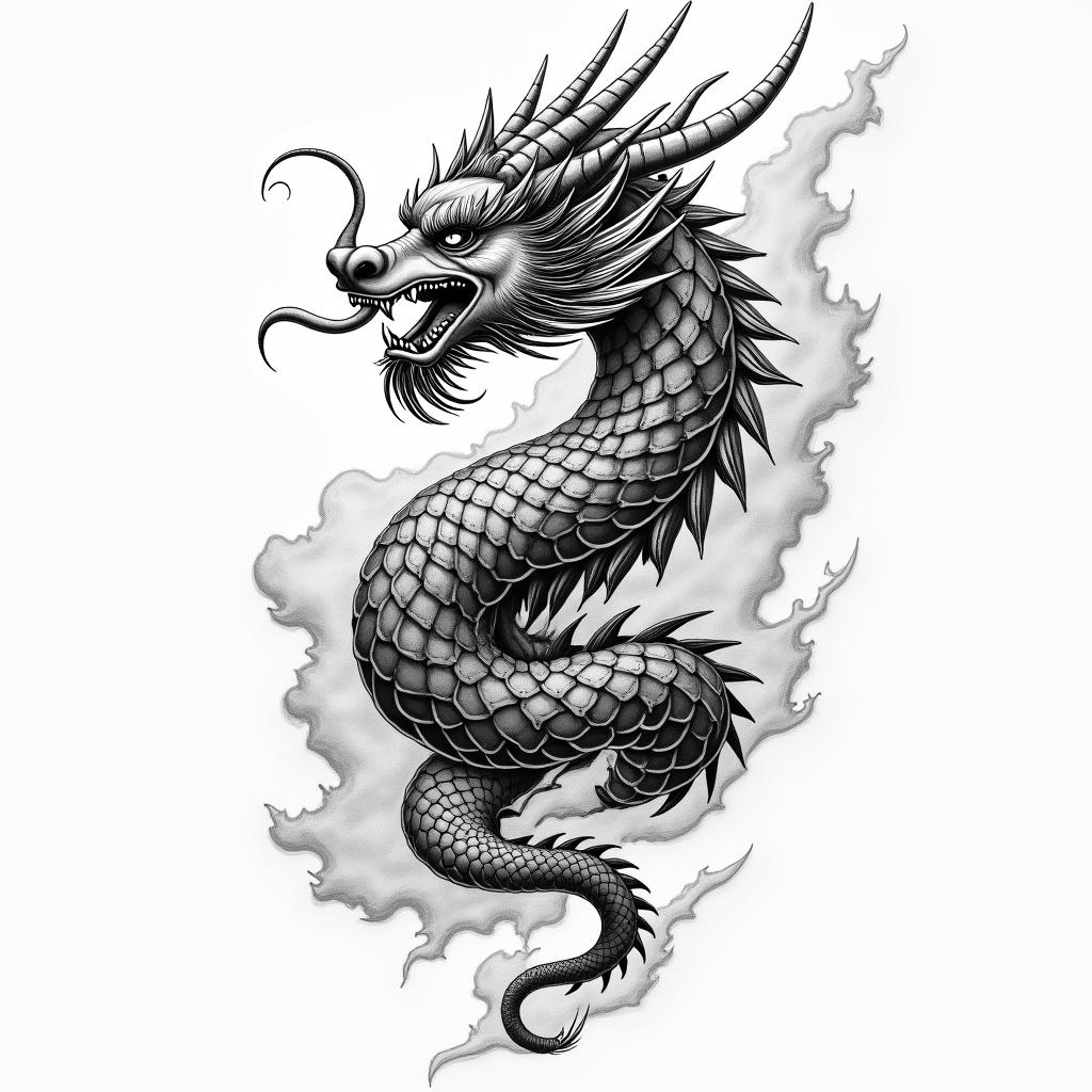 Japanese, meaning  family, strengthin japanese style tattoo, detailed tattoo, traditional japanese culture tattoo, mythology, 8k