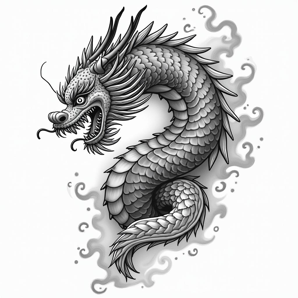 Japanese, meaning family, strengthin japanese style tattoo, detailed tattoo, traditional japanese culture tattoo, mythology, 8k - Variation 4