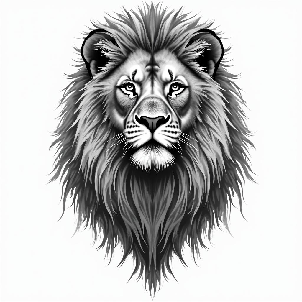 Lionessin bohemian style tattoo, 8k - Variation 2