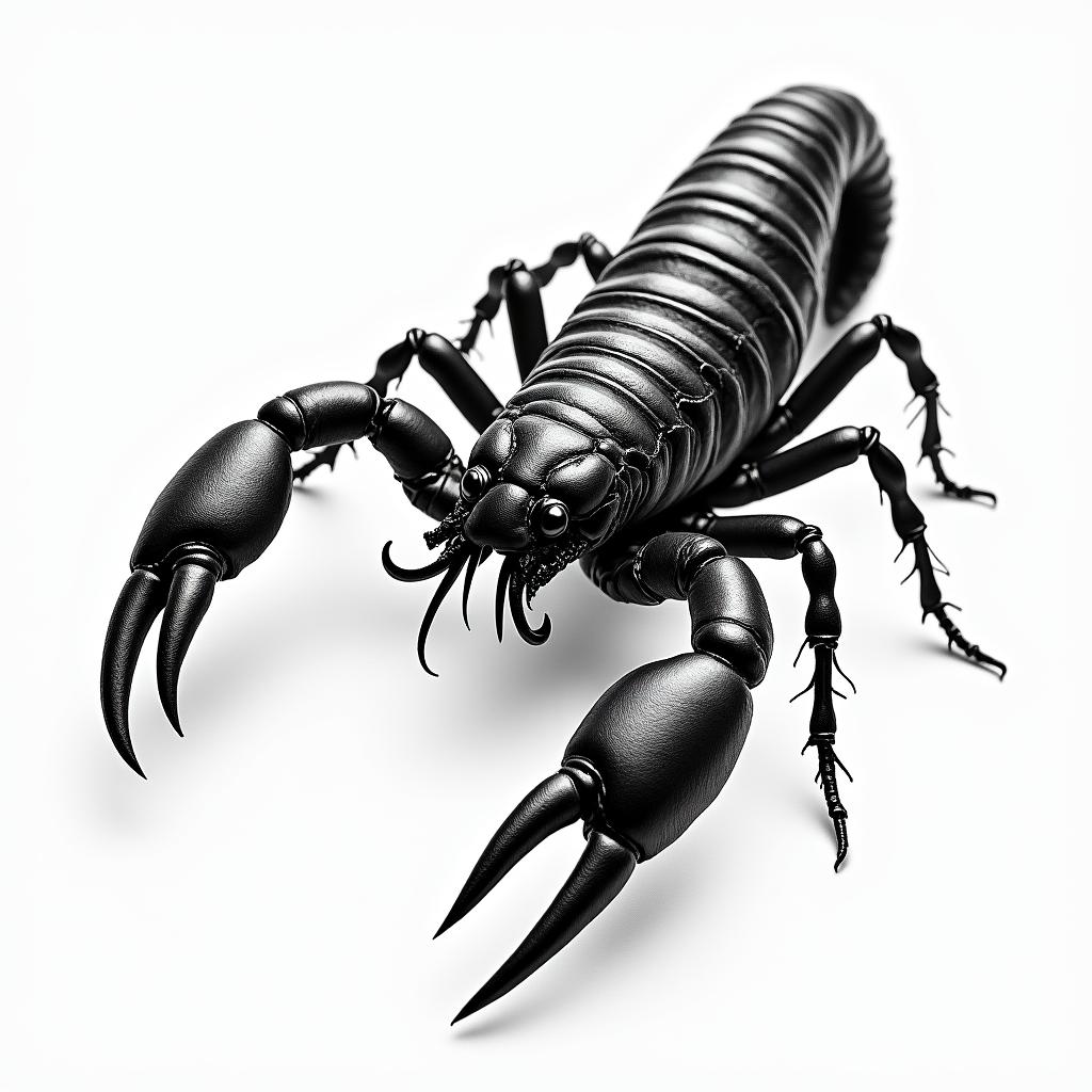 Scorpion with sharp, detailed clawshigly detailed tattoo - Variation 25