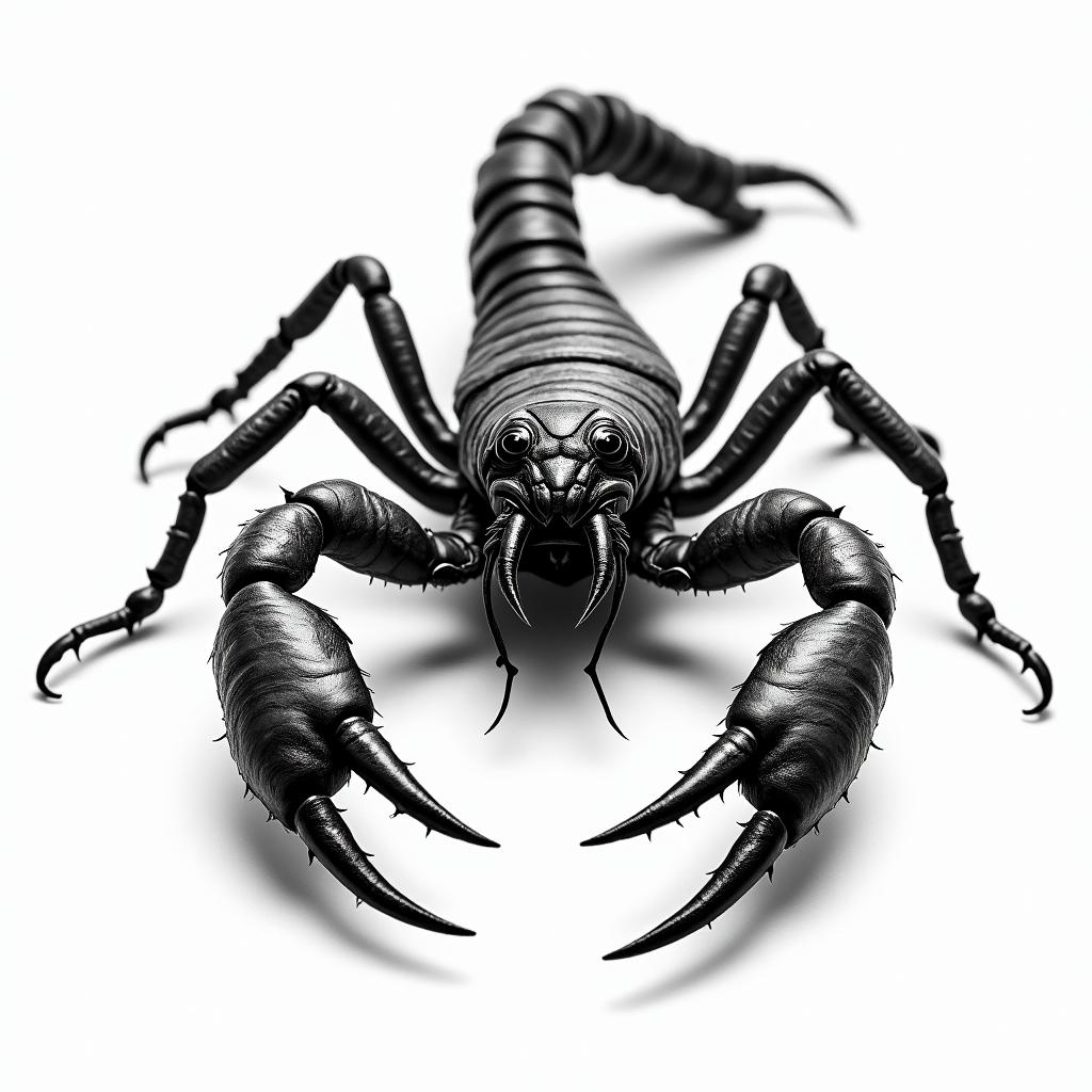 Scorpion with sharp, detailed clawshigly detailed tattoo - Variation 24