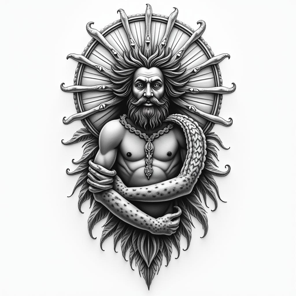 Jan Nietes Aquarius Antique Philippineshigly detailed tattoo