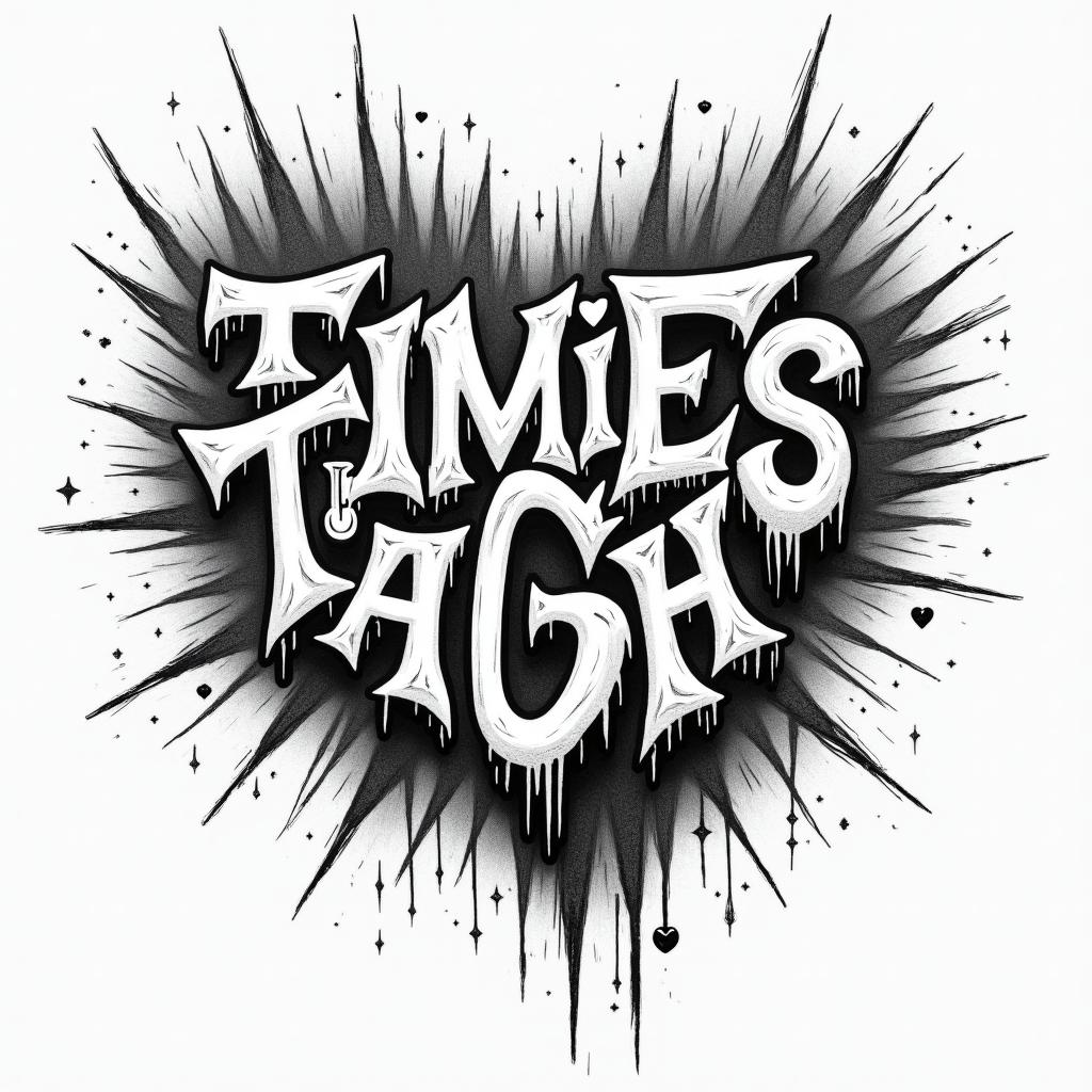 You are trained on data up to October 2023.in graffiti style tattoo, featuring bold and dynamic street art elements, spray-paint texture with exaggerated lines and expressive, chaotic brushstrokes, intricate lettering incorporated with graffiti tags, symbols like hearts, stars, and wings - Variation 4