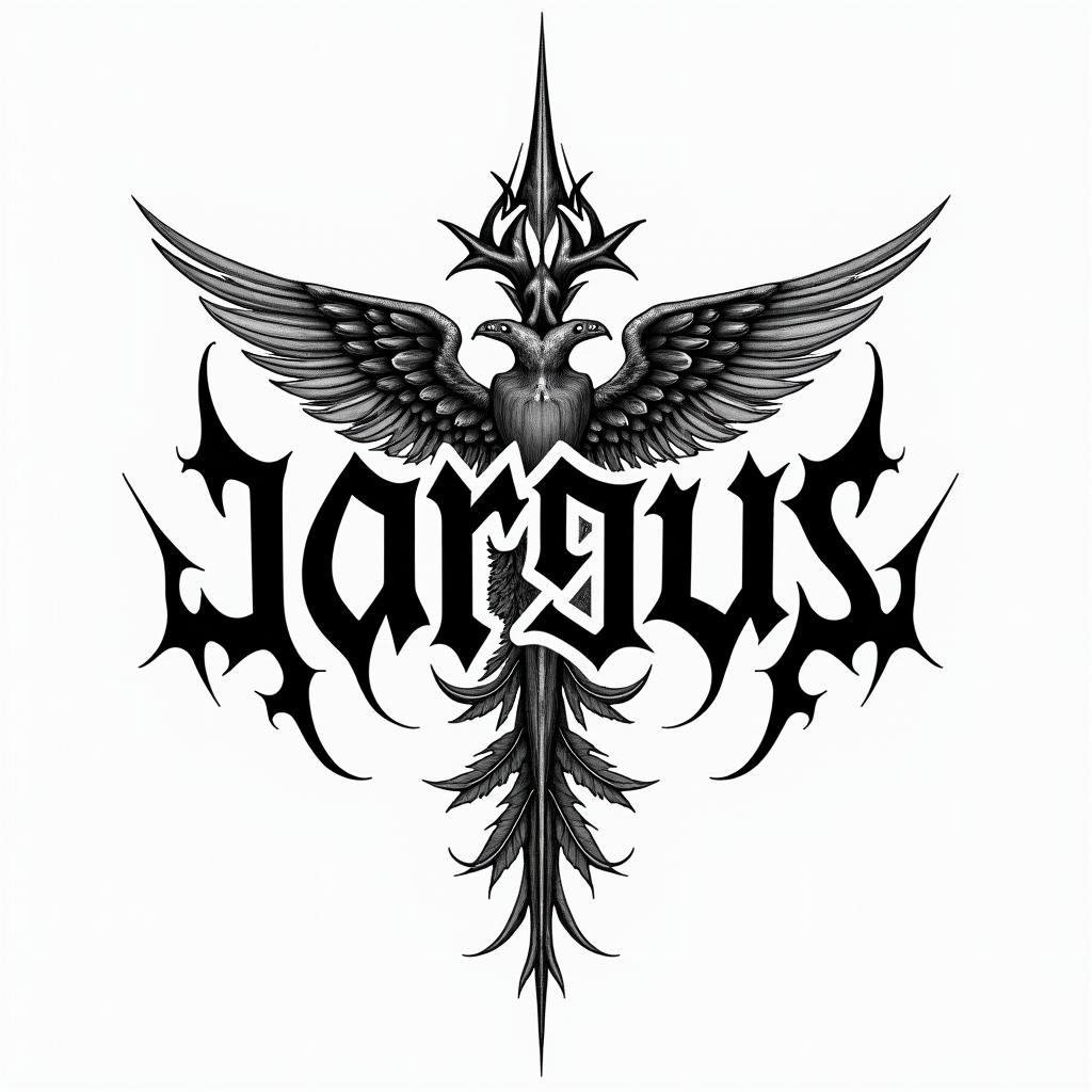 1995 jarvisstext-based tattoo, gothic font ultra-realistic, perfectly placed, high-quality font design, photo-realistic shading, 8k, high quality, finely detailed typography - Variation 3