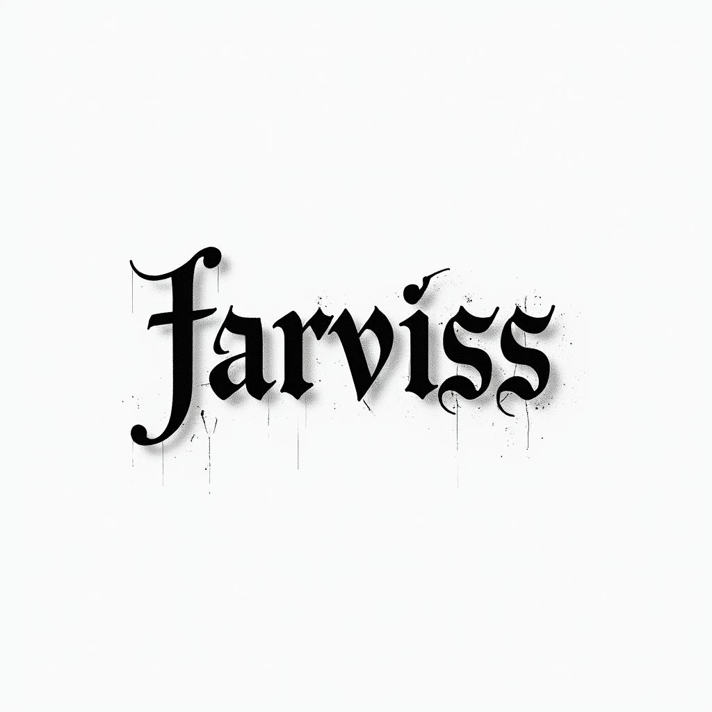 1995 jarvissminimalist text-based tattoo, Monospace font ultra-realistic, perfectly placed, high-quality font design, photo-realistic shading, 8k, high quality, finely detailed typograph - Variation 2